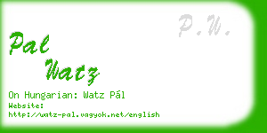 pal watz business card